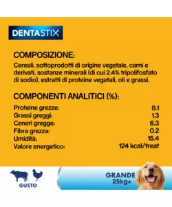 PEDIGREE - DENTASTIX SNACK IGIENE ORALE LARGE, 42 PZ